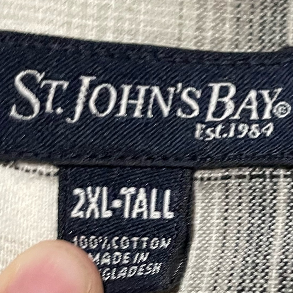 St. John's Bay Black and White Striped Shirt